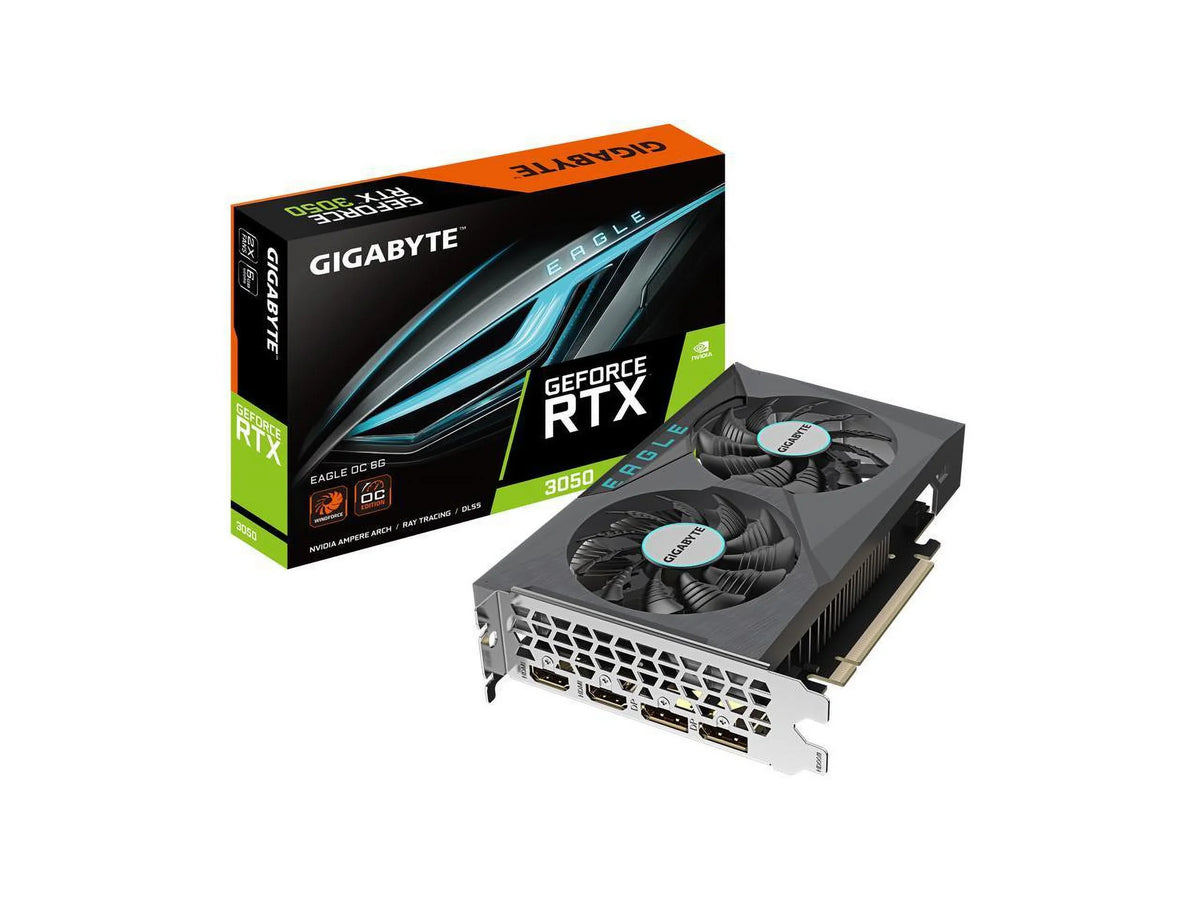OC-6GD Card, Fans, Video GV-N3050EAGLE Graphics Card 96-bit 6GB GDDR6, GIGABYTE WINDFORCE 2x GDDR6 OC EAGLE GeForce 3050 RTX 6G