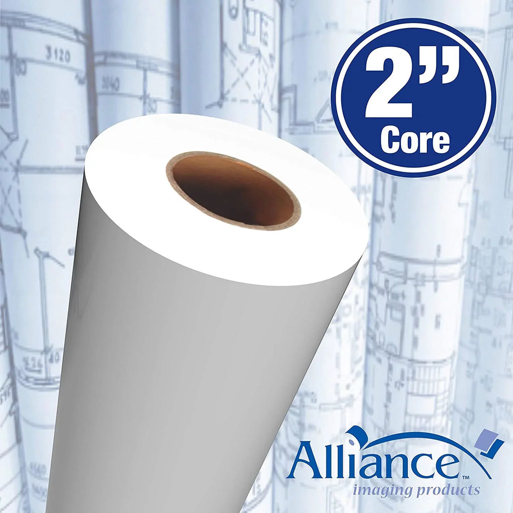 2" Core Paper 4 x Alliance Bright Wide Rolls Bond 20lb | Format | 24" CAD 150' | 92