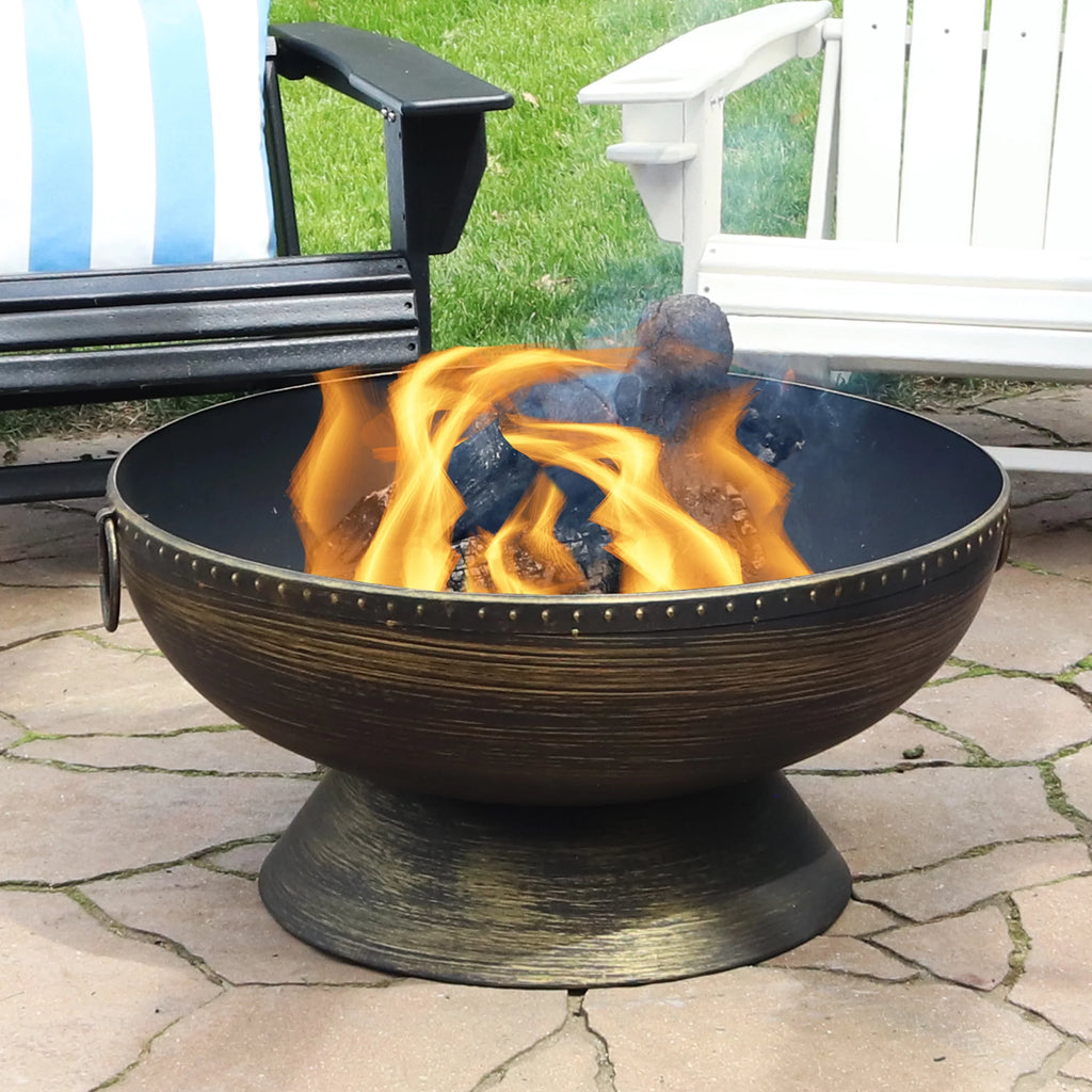 Royal Fire Spark Sunnydaze Steel with Poker and Outdoor Pit Screen 30"