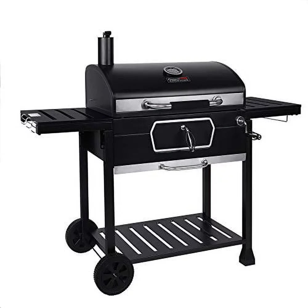 30-Inch BBQ Patio Charcoal Black, Picnic CD2030AN Backyard Large Camping Cooking, Grill, Royal Smoker Deluxe Gourmet