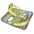 Dual Inflatable 66" Mattress Mattress Yellow Silver Air Pool Face-To-Face and Raft