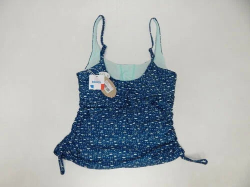 Shirred Deep Scoop Cha prAna Top Cha Tankini Small (S) Size Melody Indigo Neck