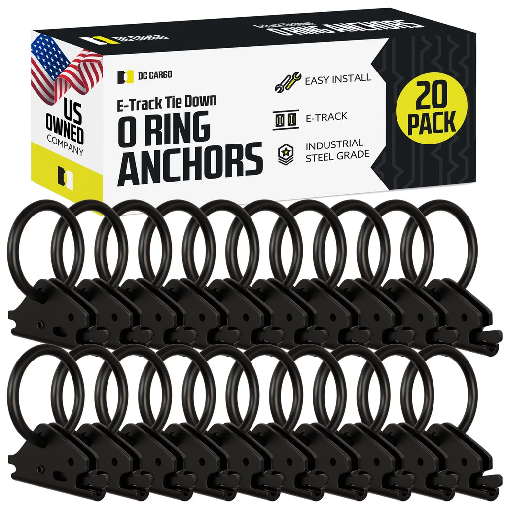 System Tie-Down Track Ring Cargo in Fittings, TieDown Down to Pickup" ETrack Steel, Spring Enclosed/Flatbed E Tie Loads Anchors w/ Truck, Trailer, Rails "20 O E-Track Van,
