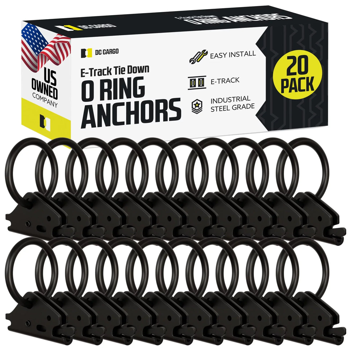 System Tie-Down Track Ring Cargo in Fittings, TieDown Down to Pickup" ETrack Steel, Spring Enclosed/Flatbed E Tie Loads Anchors w/ Truck, Trailer, Rails "20 O E-Track Van,