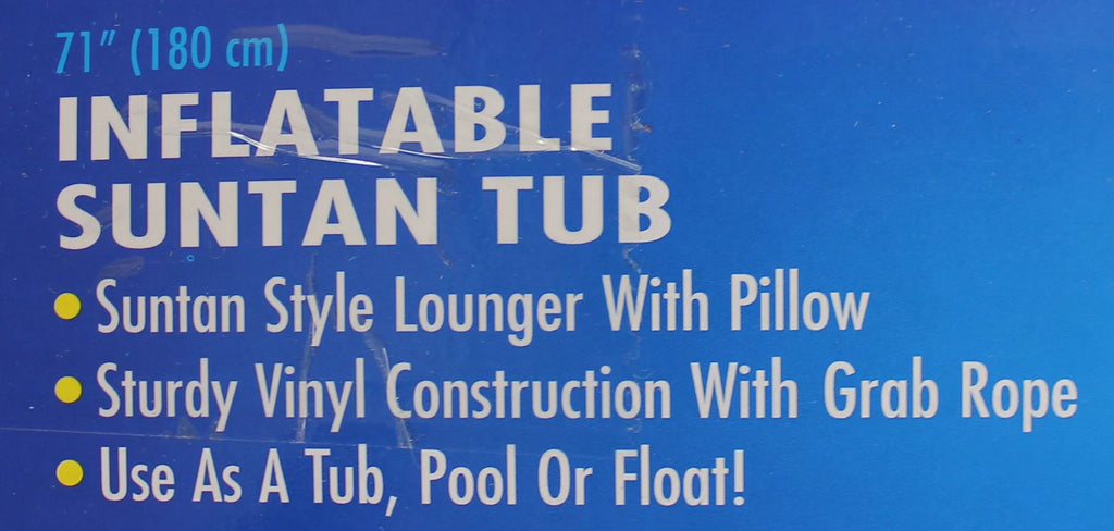Suntan Pack) Swimline Box) 71" 9052 Float (Open (6 Tub Pool Inflatable Lounge