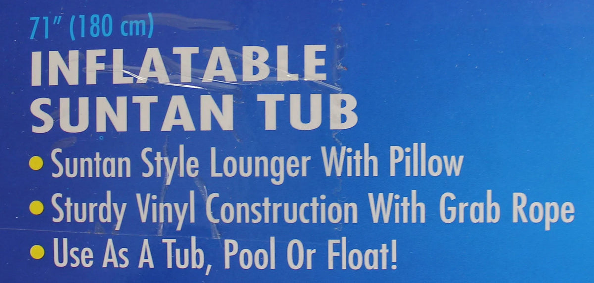 Suntan Pack) Swimline Box) 71" 9052 Float (Open (6 Tub Pool Inflatable Lounge
