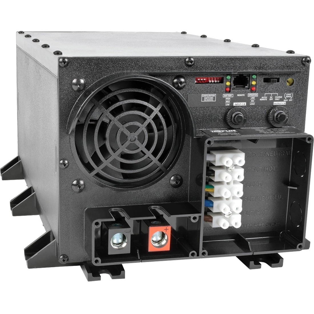 Power:2kW Tripp Hardwired / 120V DC - 2000W Transfer 120V - AC APS Auto 12VDC w/ Lite Charger Switching Continuous Inverter 12V ATS -