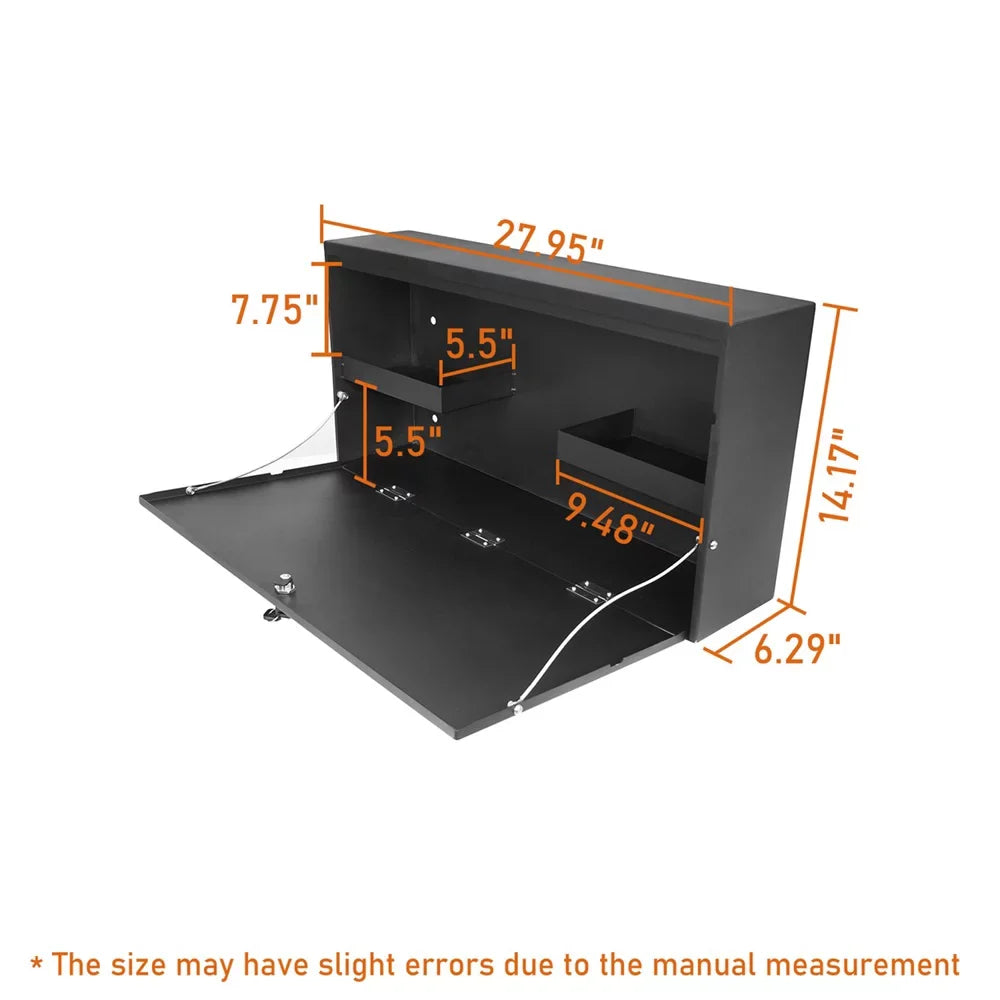 Folding Lockable 2021-2023 Fit Storage Tailgate Black Box Table Road Ford Steel Bronco Hooke