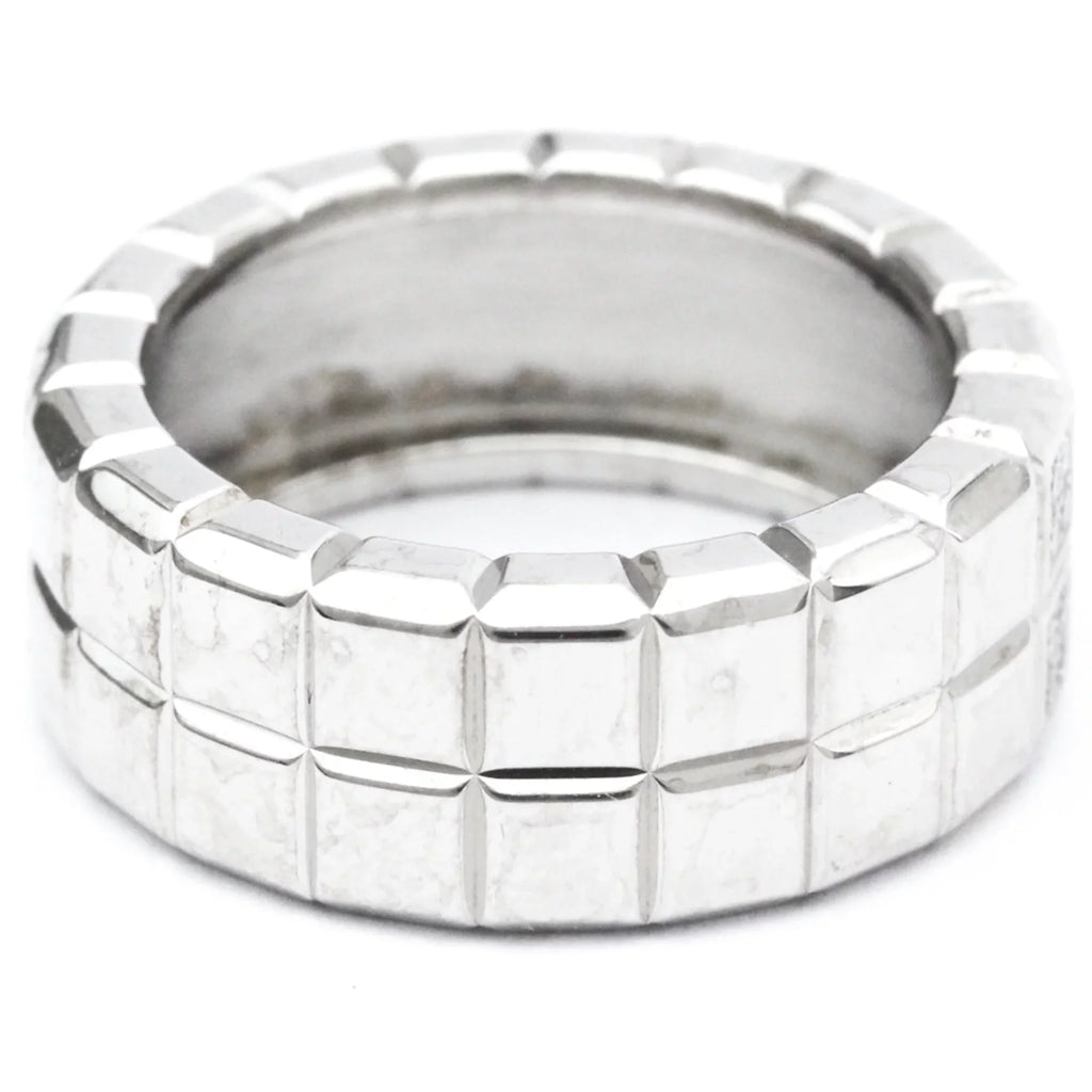 Ice 82/3790 Chopard White (Good) Gold Diamond Ring Band Cube Fashion Pre-Owned (18K)