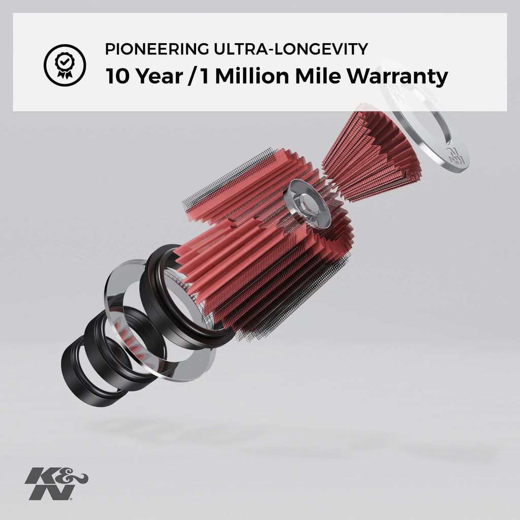 Diameter: Filter In, In, Clamp-On Length: In, Height: Tapered, Performance, 8.75 K&N Flange Flange Washable, Universal Shape: Air High Replacement Filter: 5 Round RU-2815 1 Premium, Filter: