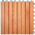 Hardwood Deck - 8 10 Tiles, PK Patio Slats Interlocking Outdoor ALK Brands