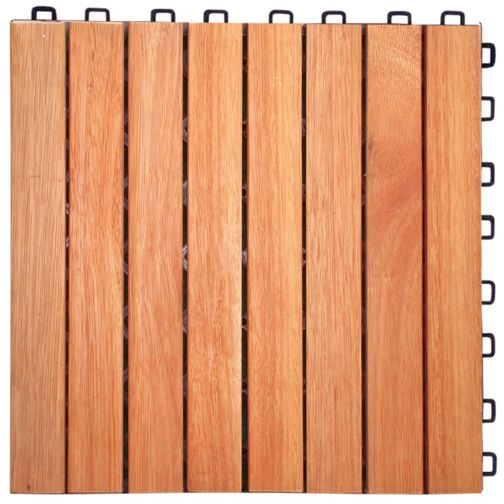 Hardwood Deck - 8 10 Tiles, PK Patio Slats Interlocking Outdoor ALK Brands