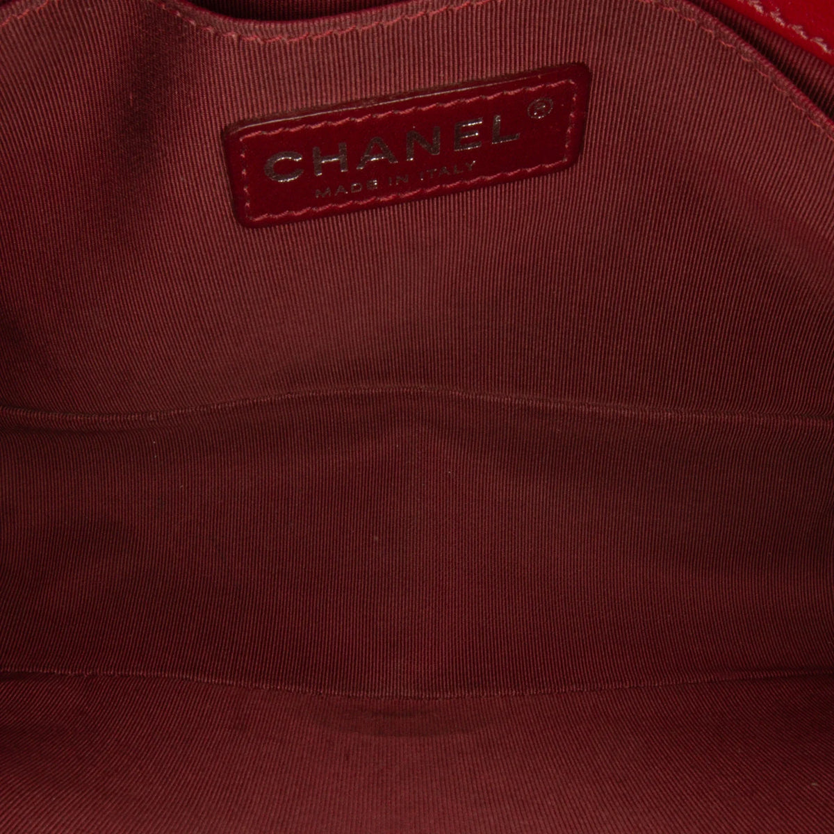 Boy Medium (Good) Bag Authenticated Crossbody Red Bag Pre-Owned Chanel Unisex Flap Leather Lambskin