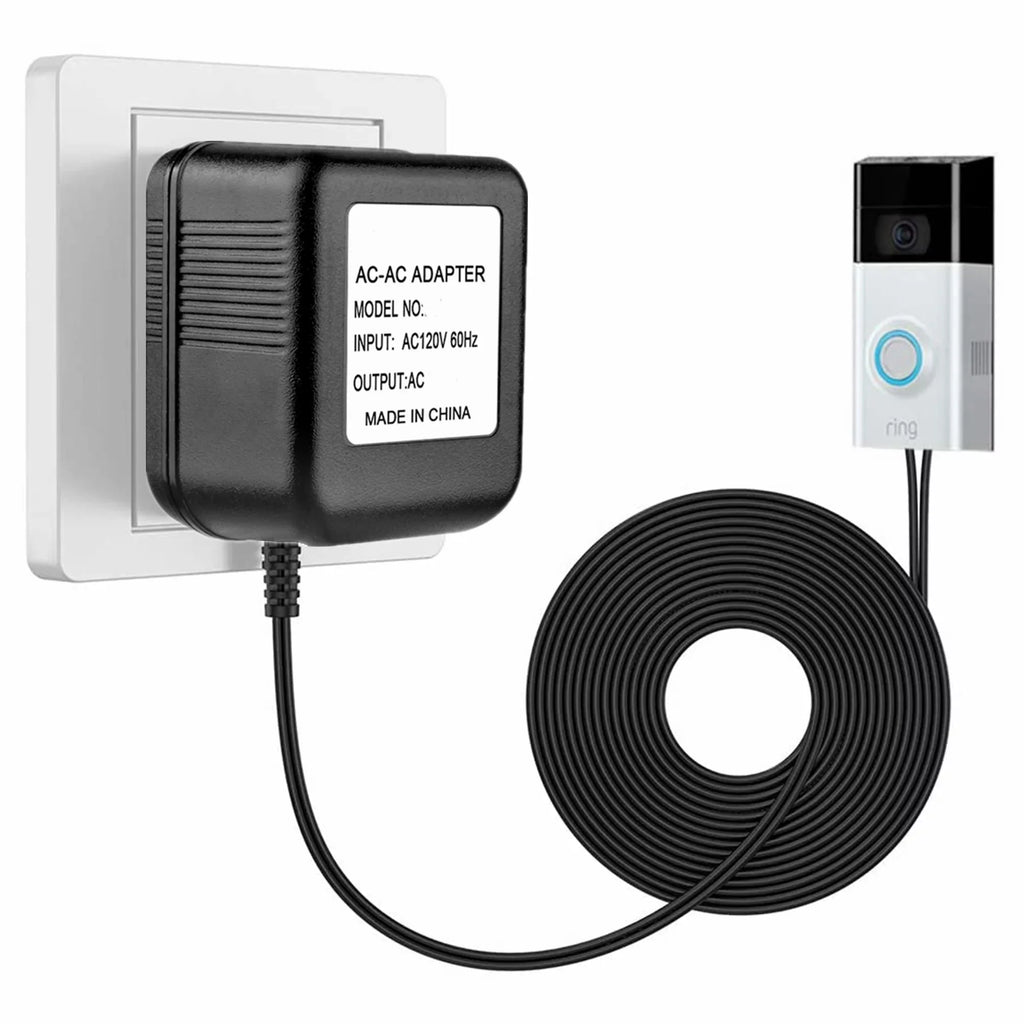 FITE Video for Video Replacement zmodo Compatible Greet Wi-Fi 24V & ON Power 26ft Adapter AC Smart Doorbell Doorbell