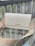 Michael Bag Around Gold Jet Natural Crossbody MK Kors Glitter Set Zip LG Wallet