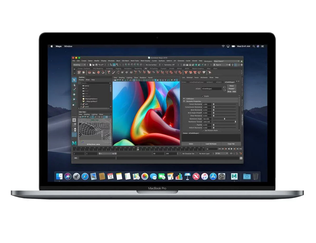 (Mid Apple A 1TB Bar) Grade Macbook Memory 2880x1800 Power (Retina, Sierra 2018) Pro MR962LL/A Mac 2.2Ghz Included SSD Adapter 15.4-inch 16GB Touch Silver, i7 6-Core Display OS