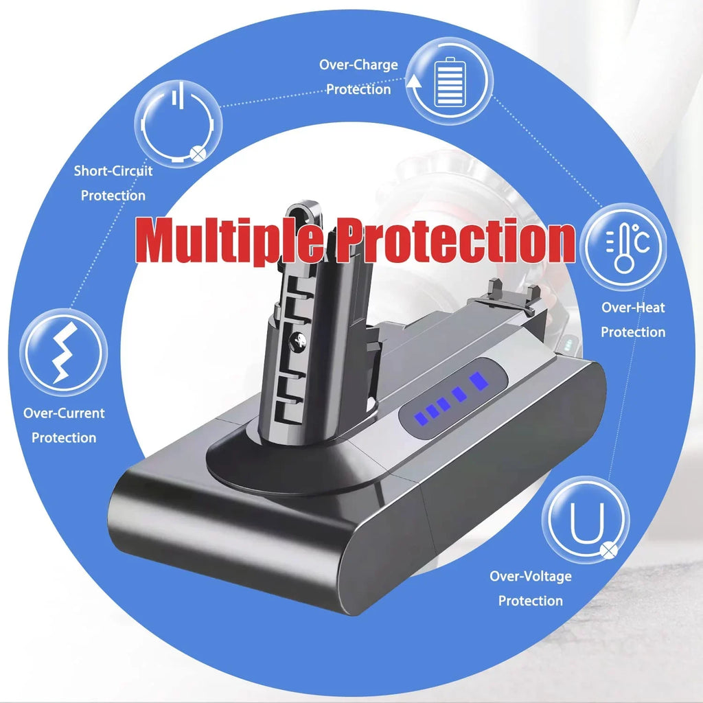 SV12 Compatible Battery Stick Battery 25.2V 5000mAh V10 Replacement Cordless Dy-son Motorhead with Dy-son V10 Animal Cleaner V10 V10 Zmoon Absolute Fluffy V10 for Vacuum V10