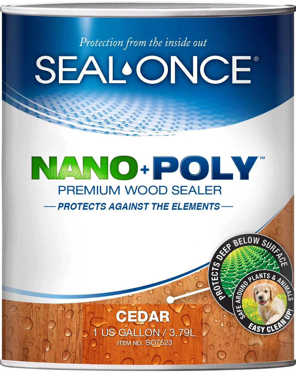 Wood in Seal-Once Premium Nano+Poly Sealer Cedar