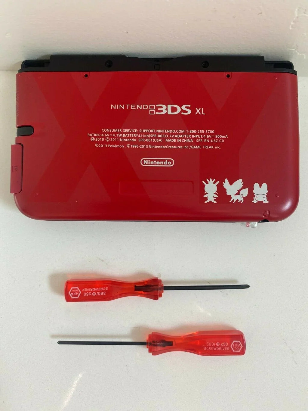 Pokemon XL Shell 2015 3DS Housing Screen Red for Nintendo Tools Replacement