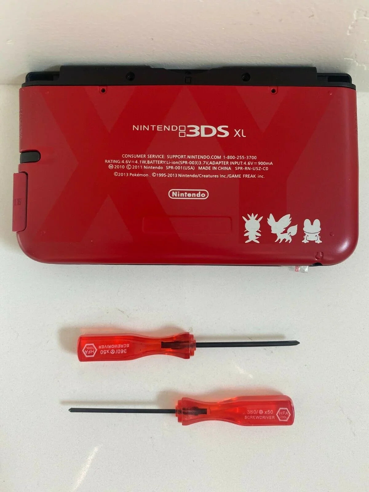 Pokemon XL Shell 2015 3DS Housing Screen Red for Nintendo Tools Replacement