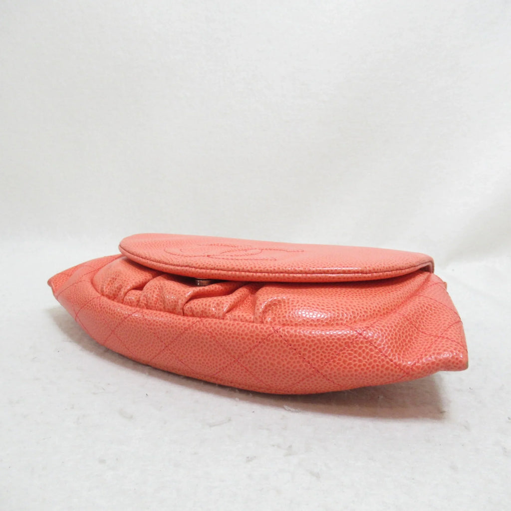 (Grained Caviar Pink (Good) CHANEL Skin Chain Calf) wallet Pre-Owned