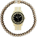 Necklace Band Watch Trim Rolly Blast! Zig Sets(ST10327DX Sets Hop Necklace ZZ Out Black Out on Ice Bling'ed with Zag Charles Matching Looks Bling'ed Gold and Raymond - Hip Ice - on with