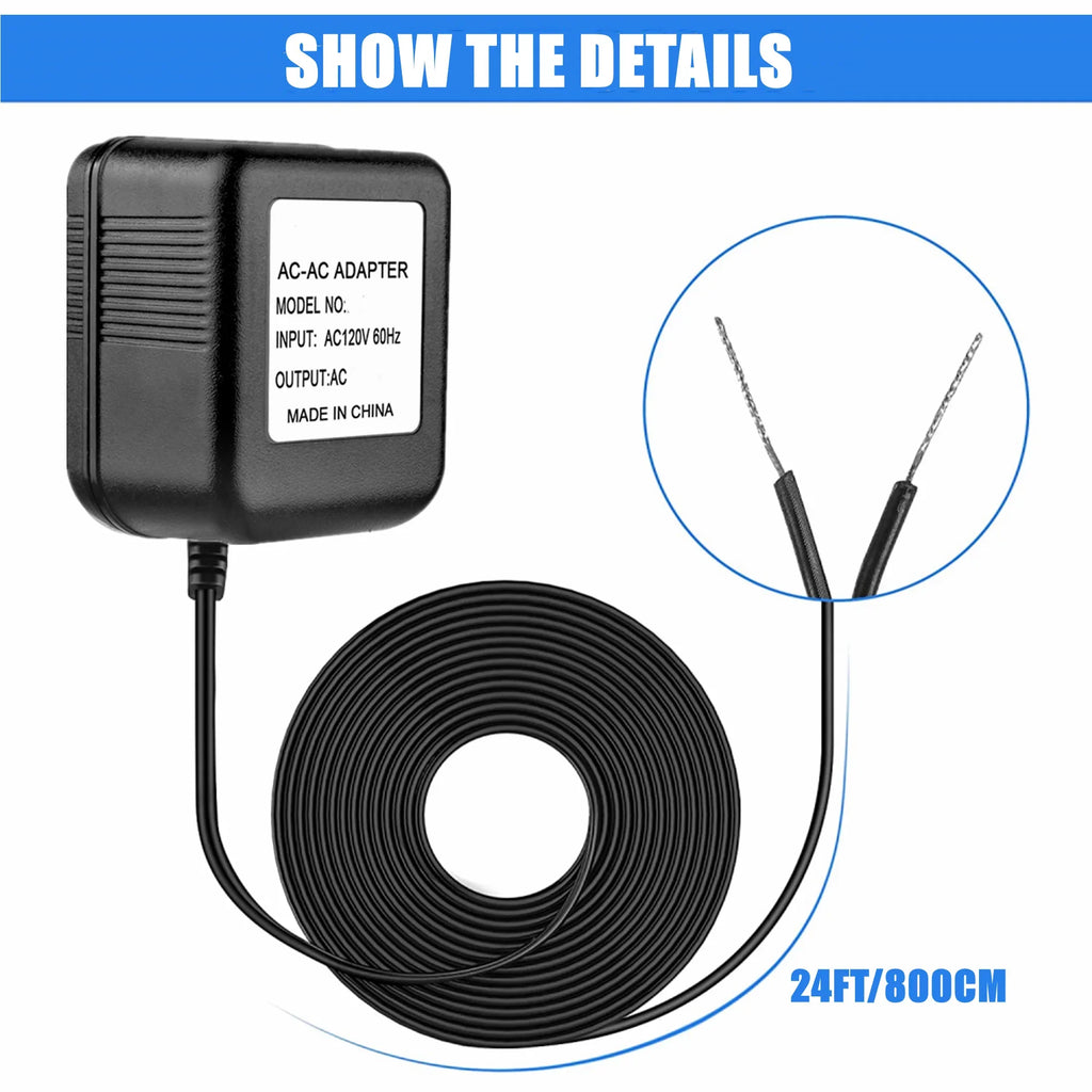FITE Video for Video Replacement zmodo Compatible Greet Wi-Fi 24V & ON Power 26ft Adapter AC Smart Doorbell Doorbell
