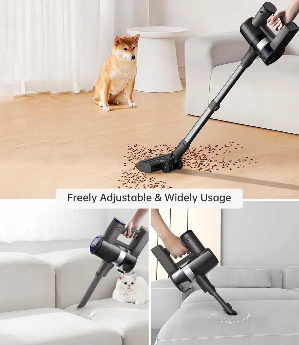 and Mins Home Carpet, Hardwood Stick for Cordless 50 28KPA, Vacuum Vacuum RunTime Cleaner 7 Modes, Cleaners Floor Cordless Pet with Cleaner Power Hair Vacuum