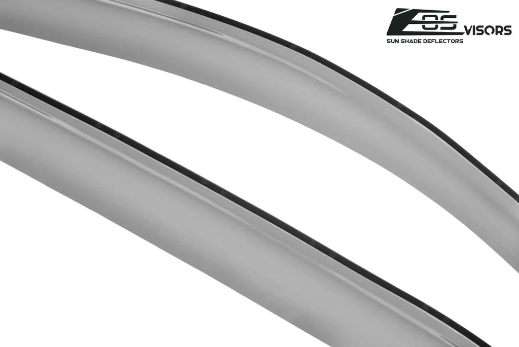 Fits Online Extreme Vents 2014-2018 TINTED ALL | EOS Style Side SMOKE Chevrolet Guards Silverado Models Cab Window Deflectors Store IN-CHANNEL 1500 Rain Visors Crew