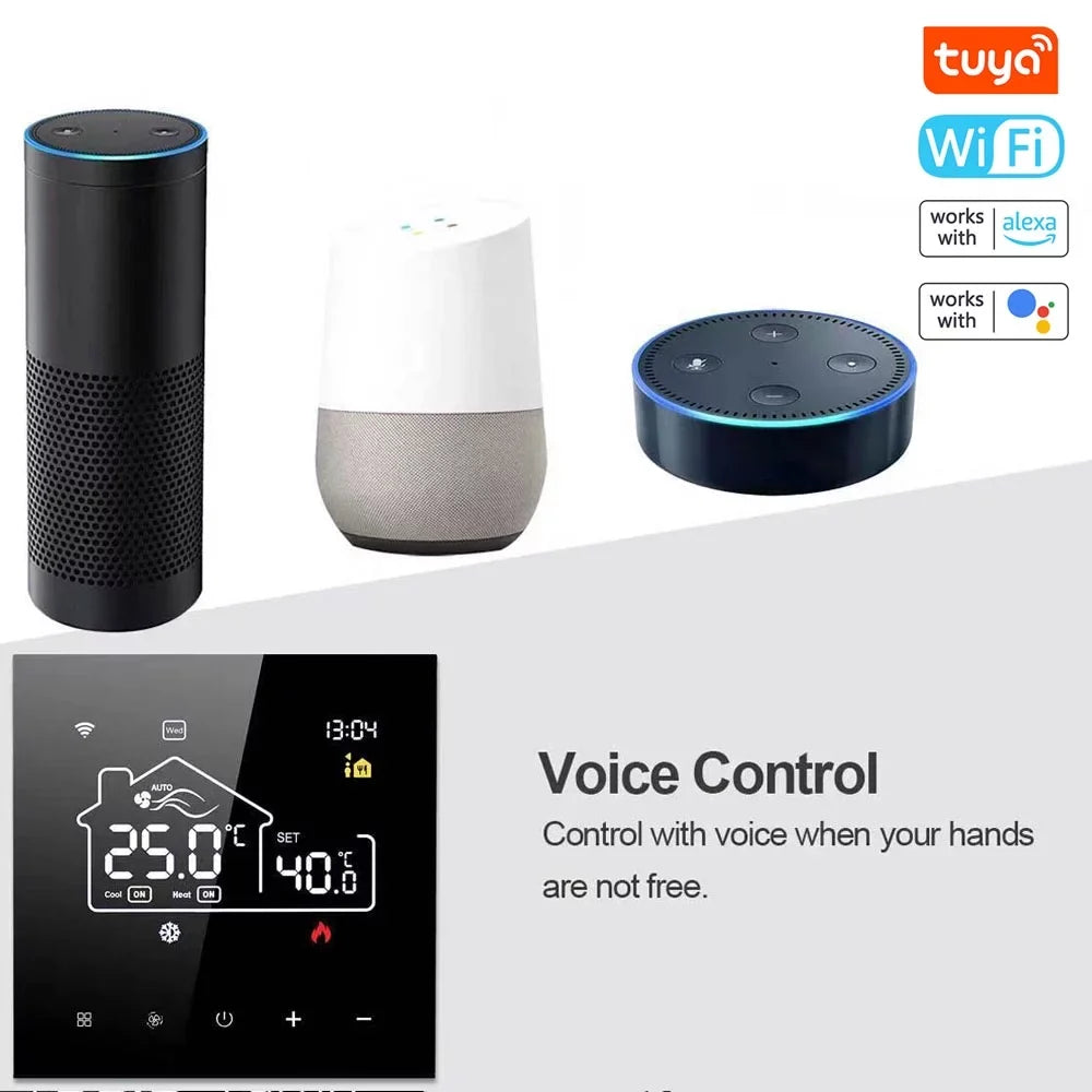 App WiFi Indoor Control Docooler Air Thermostat Conditioning Display Central Mobile Heating for Digital Floor