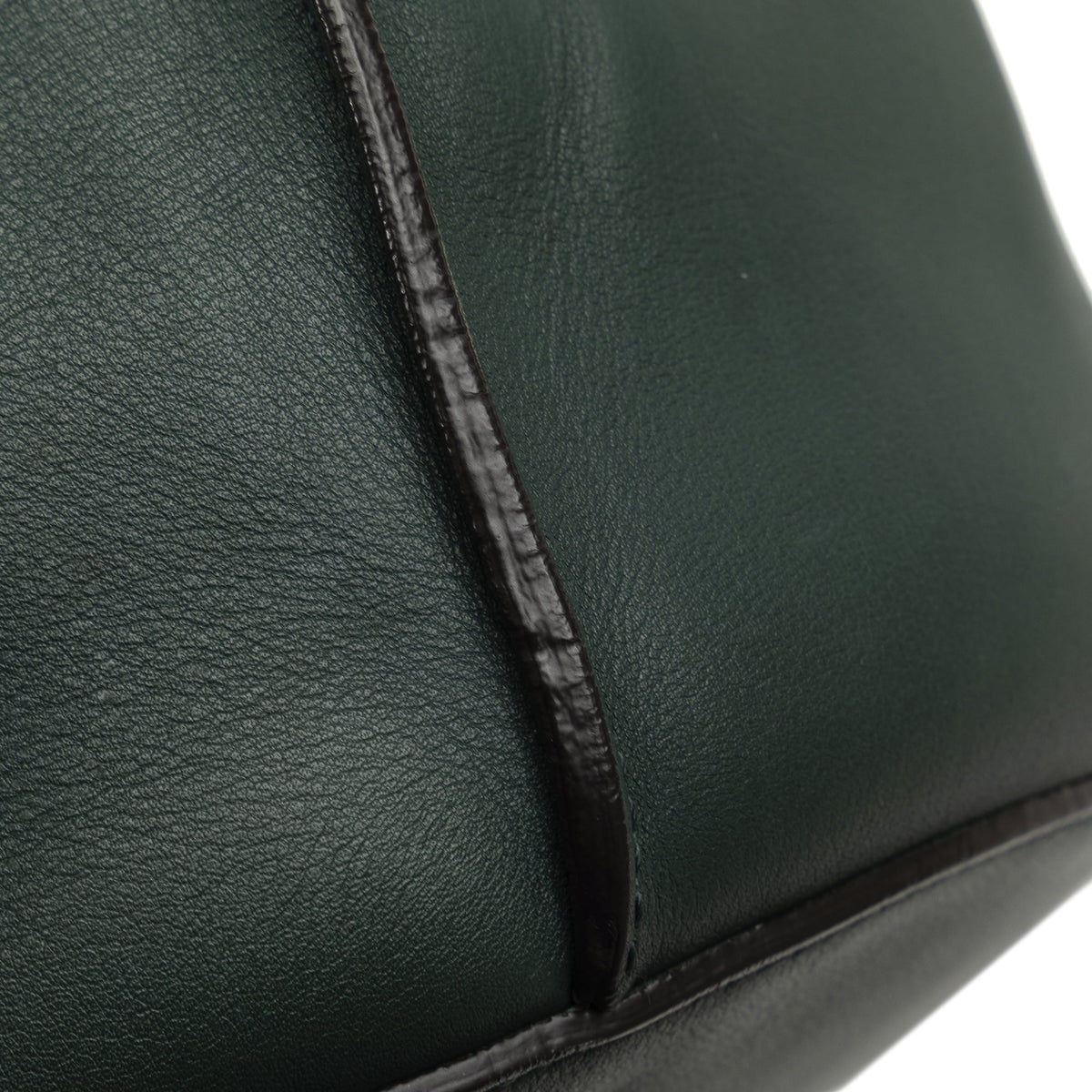 Bag Green (Good) DrawstringBag Pre-Owned Bucket Unisex Calf Bag Big Leather Authenticated Celine Bucket