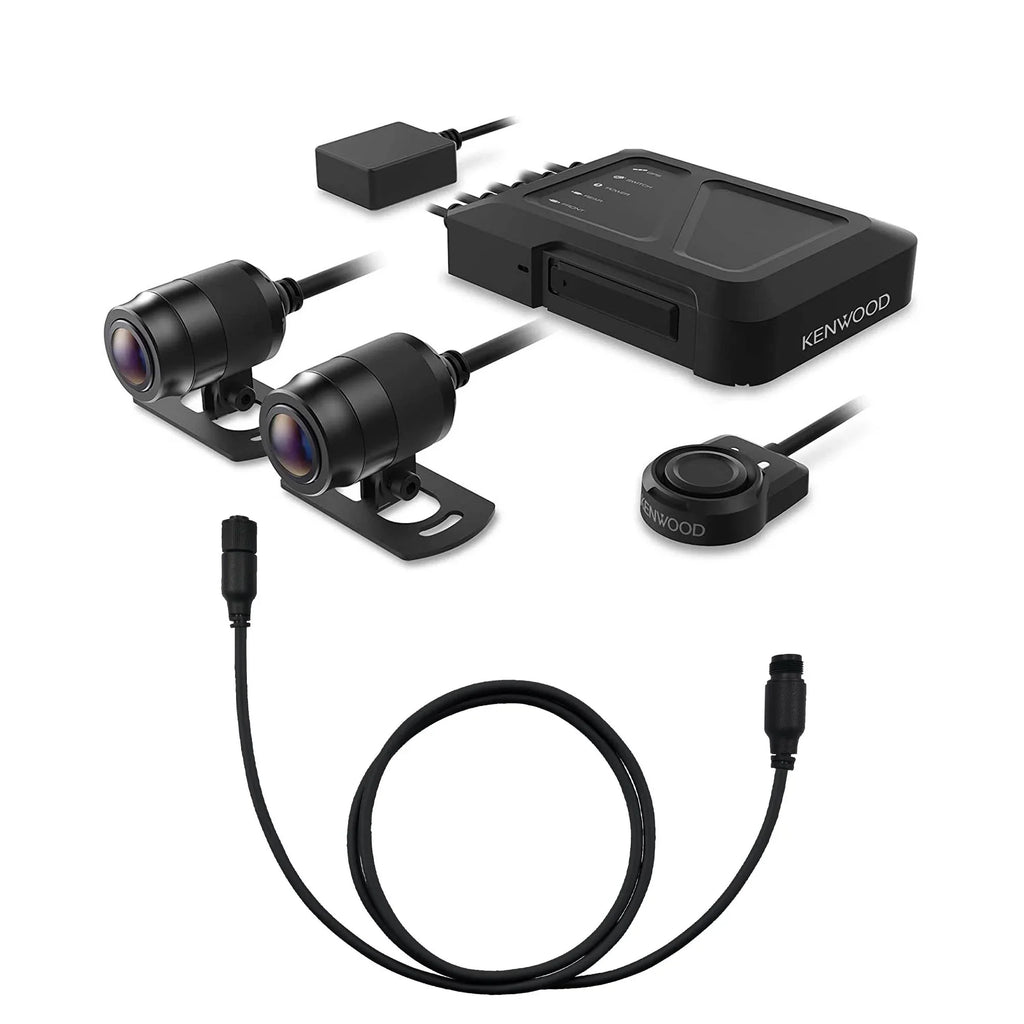 Dash Camera and Cable Kenwood with GPS Motorsports HD a STZ-RF200WD Rear-View STZ-RFCC500 Cam Extensional Kenwood 16ft (5m) with
