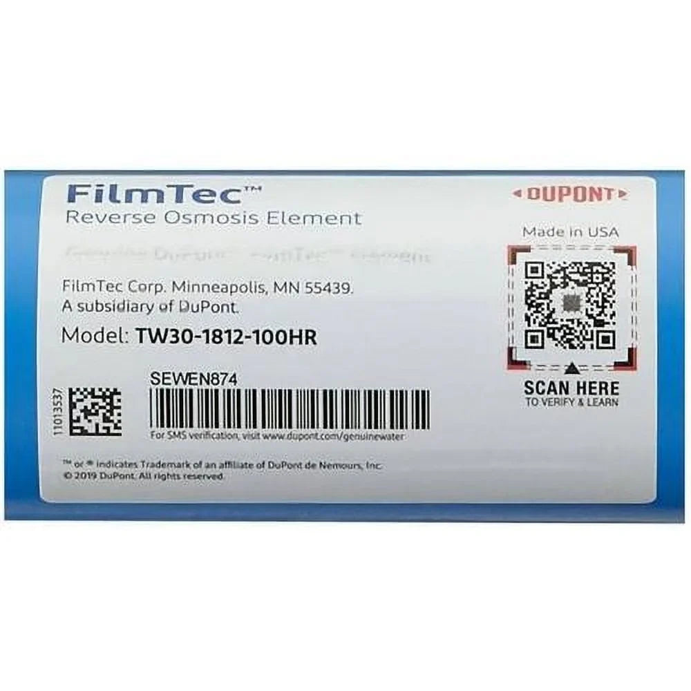 Reverse High TFC GPD Membrane Osmosis For TW30-1812-100HR (RO) Rejection System Undersink 100