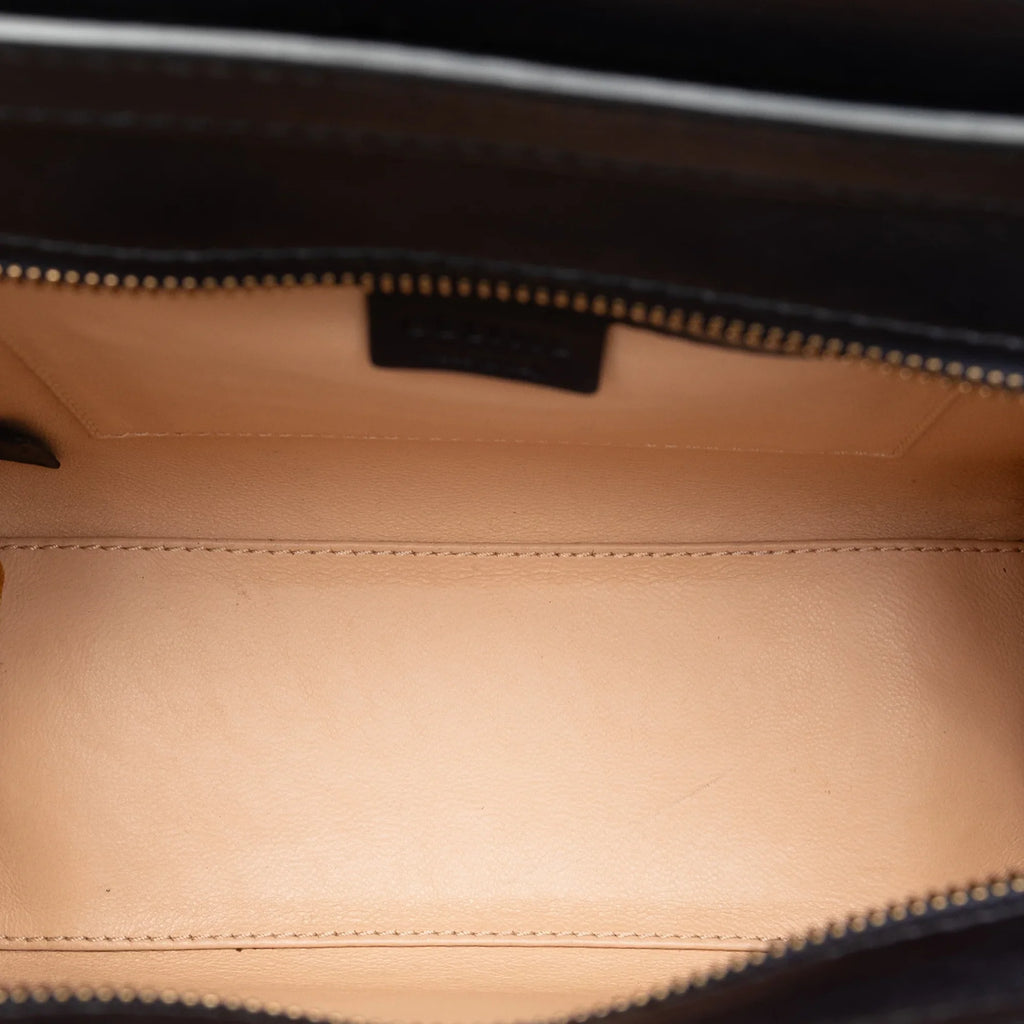 Tote (Good) Satchel Tricolor Luggage Unisex Calf Celine Authenticated Leather Brown Nano Pre-Owned