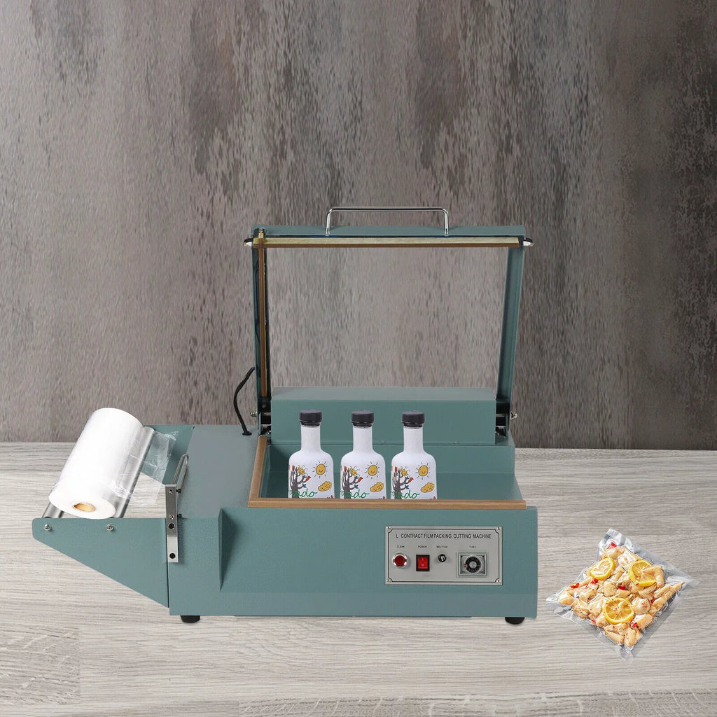Shrink Sealing Heat Wrap Sealing Machine Quick OUKANING Folding Cutter Machine POF Film 1000W Packing Machine Sealer