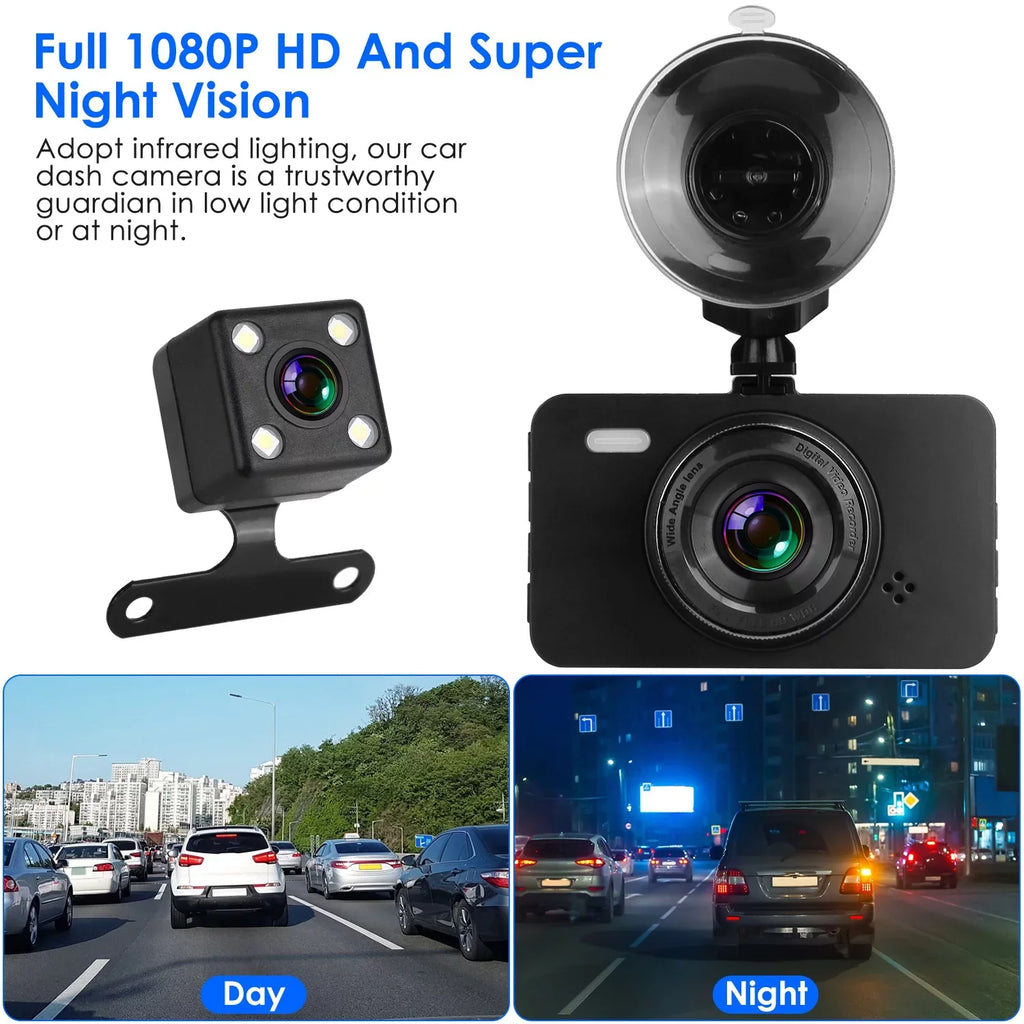 Recording with Loop Night Vision Motion iMounTEK Camera Not Dash Dual (32G Car MMC Rear Recorder Video DVR Front Car Detection 1080P G-Sensor Included) Cam Card