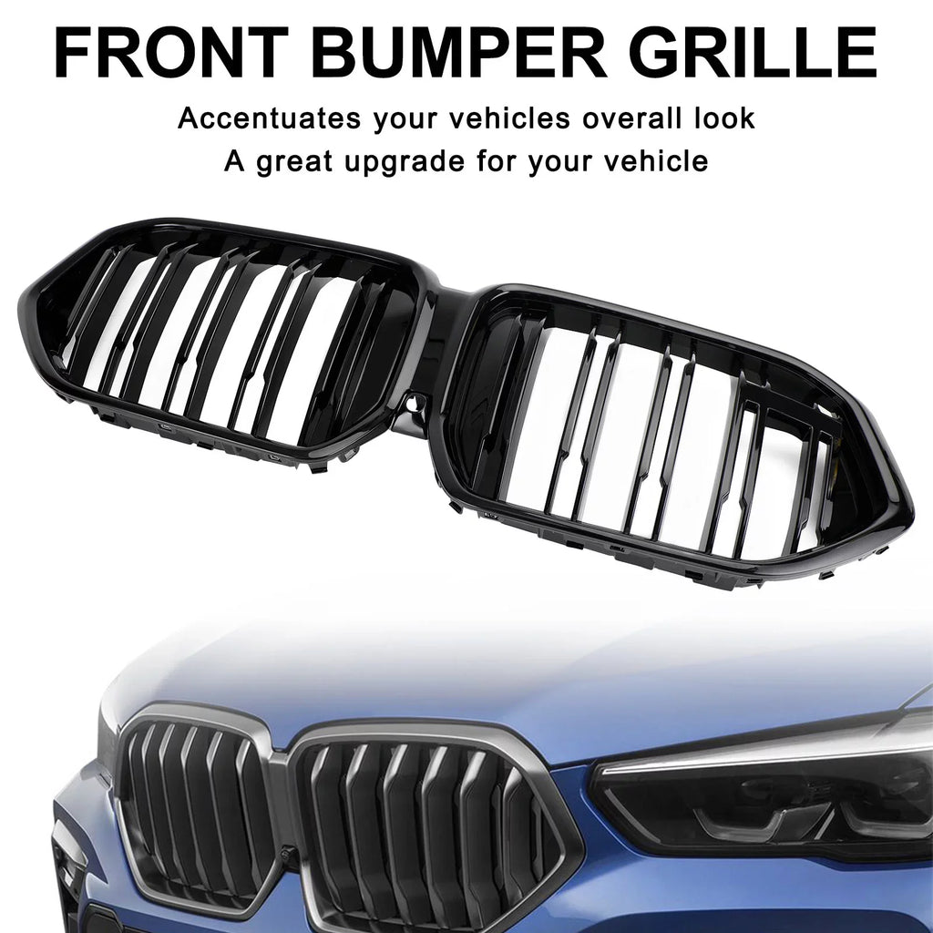 BMW Front Grille Hole Black Bumper X6 Grill Fit M50i for W/Camera G06 2020-2022