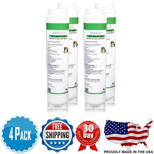 Model Brand AFC Water # Filters in GE® Filters , 4 Made , FQSVF , AFC-G6 - U.S.A. Compatible with -