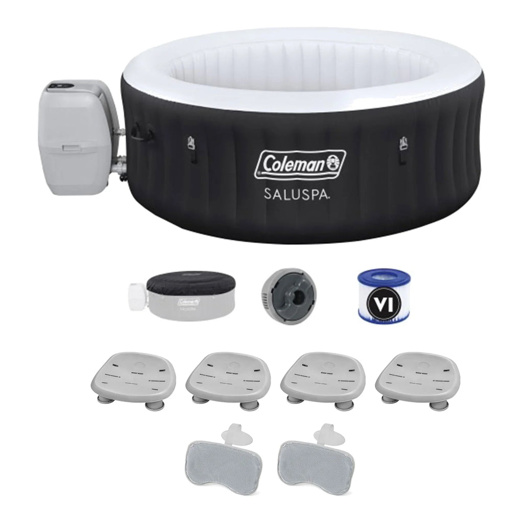 w/Bestway Hot Pillow 2 Coleman & Tub 4 SaluSpa AirJet Headrest Seat SaluSpa