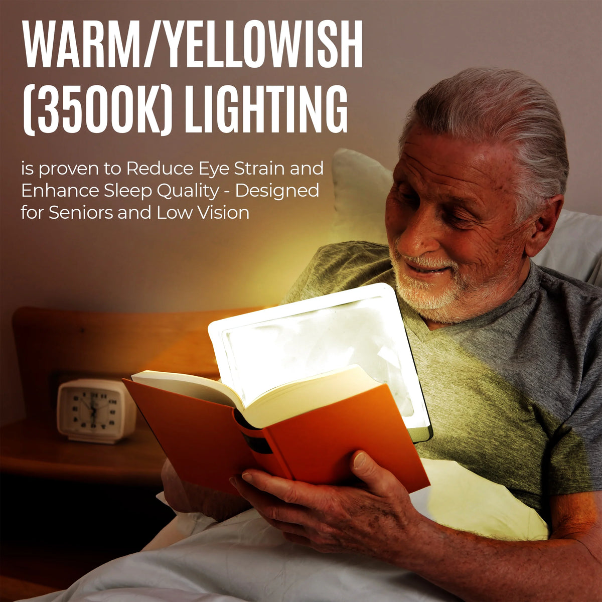 to for Aging Page 5X for Strain-Perfect Eye Small Magnifier Reduce Print, Large Seniors LED Eyes, & MagniPros & Low Vision Reading Anti-Glare Lens