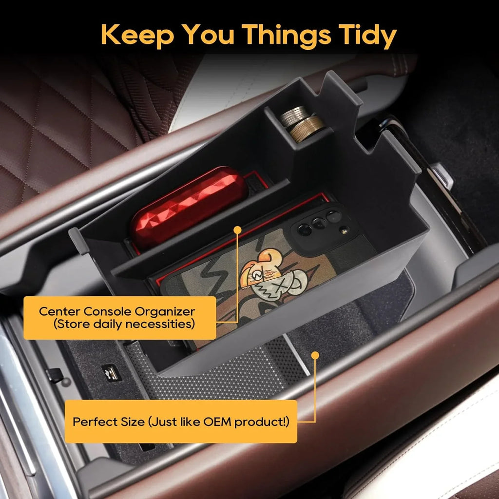 G05 Center Console 2021 2019 X5 Organizer Insert for Console Holder Armrest Organizer Accessories Center 2022+ LFOTPP Sunglasses G07 G05 G06 for Tray with X6 Coin 2020 Storage Secondary BWM Box X7 X5