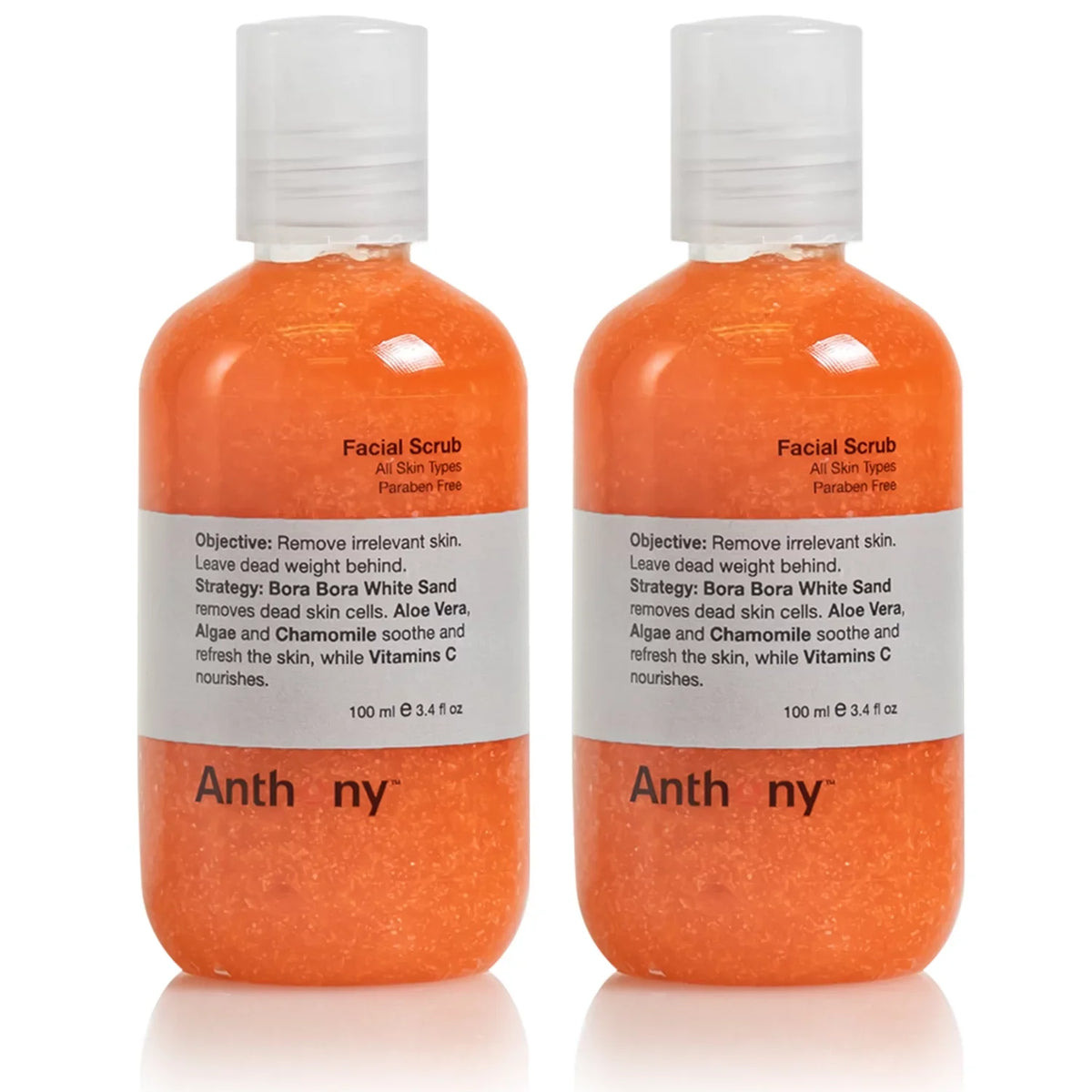 Vitamin Oz, Anthony Scrub, Refreshes Skin Cells Aloe C, and Protects, Dead 2 of Removes Contains Pack Algae, Vera, 3.4 Chamomile, Soothes, Facial Fl Sand,
