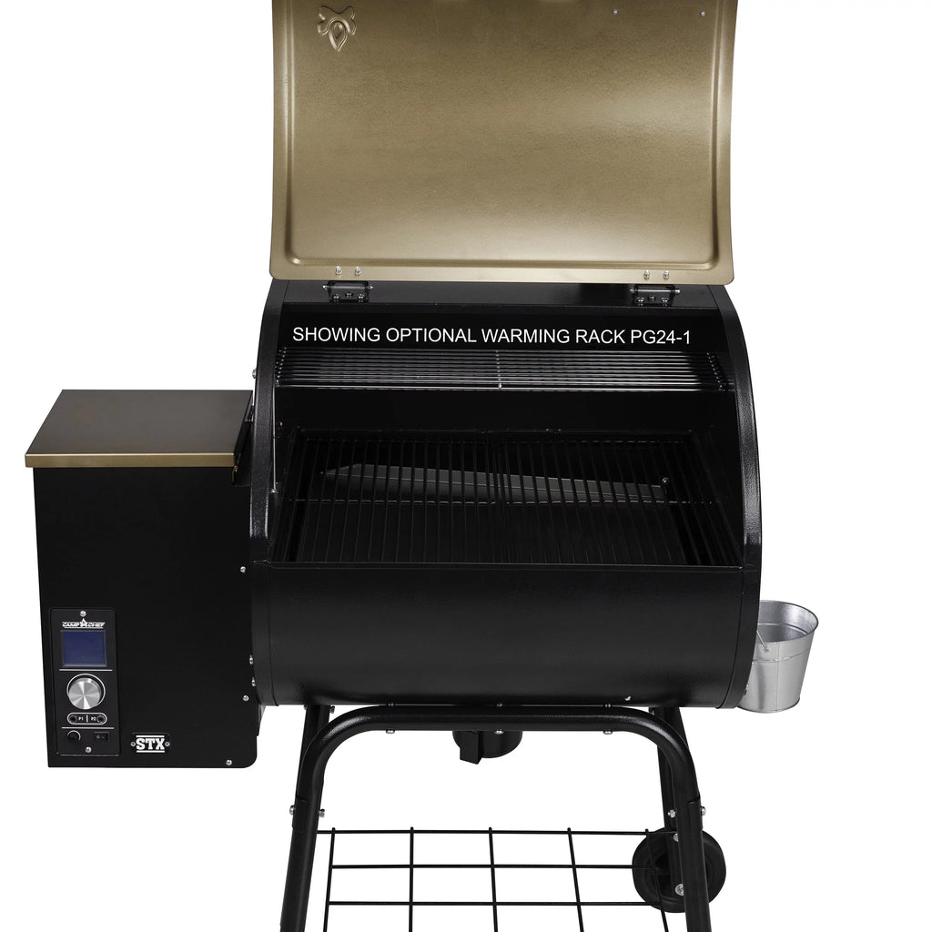 Smoke - Camp Ash Patented PID Smoker Controller Pellet Feature, Cleanout with Chef Grill Temperature 10 Bronze PG24STXB Settings,