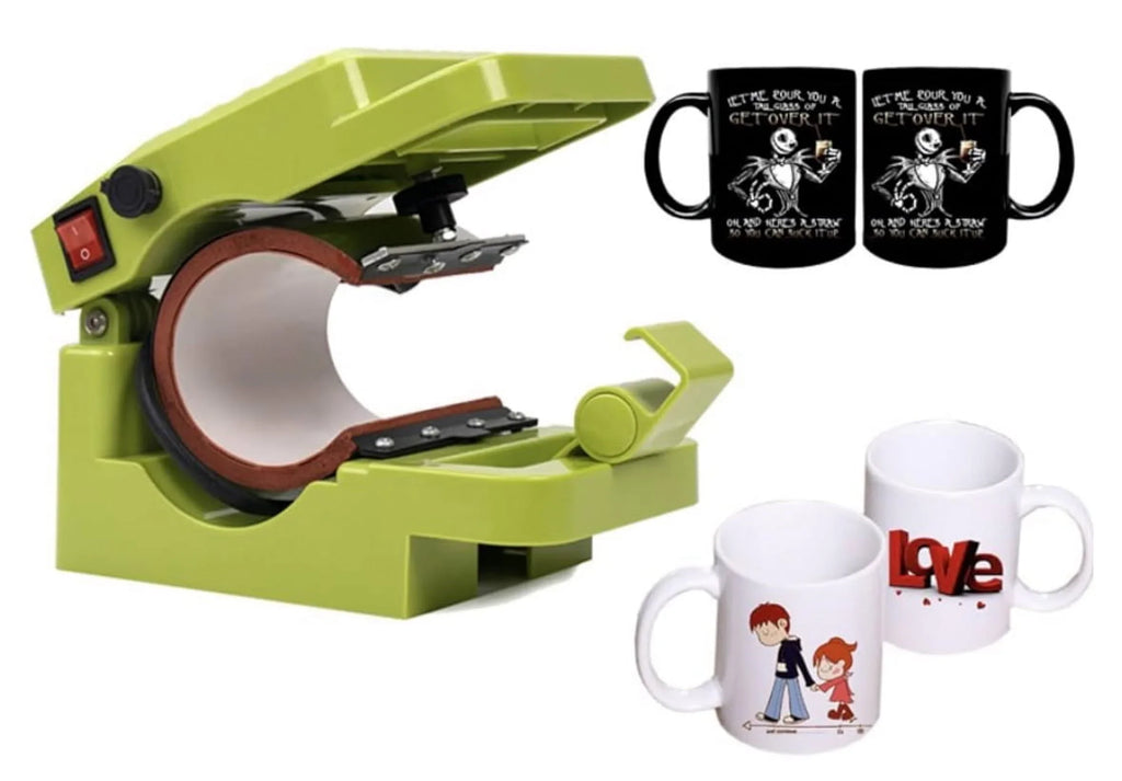 Sublimation & transfer Bundle etc.everything Machine paper,heat Press Universal Mugs---includes with Assorted tape Printer, Heat PC