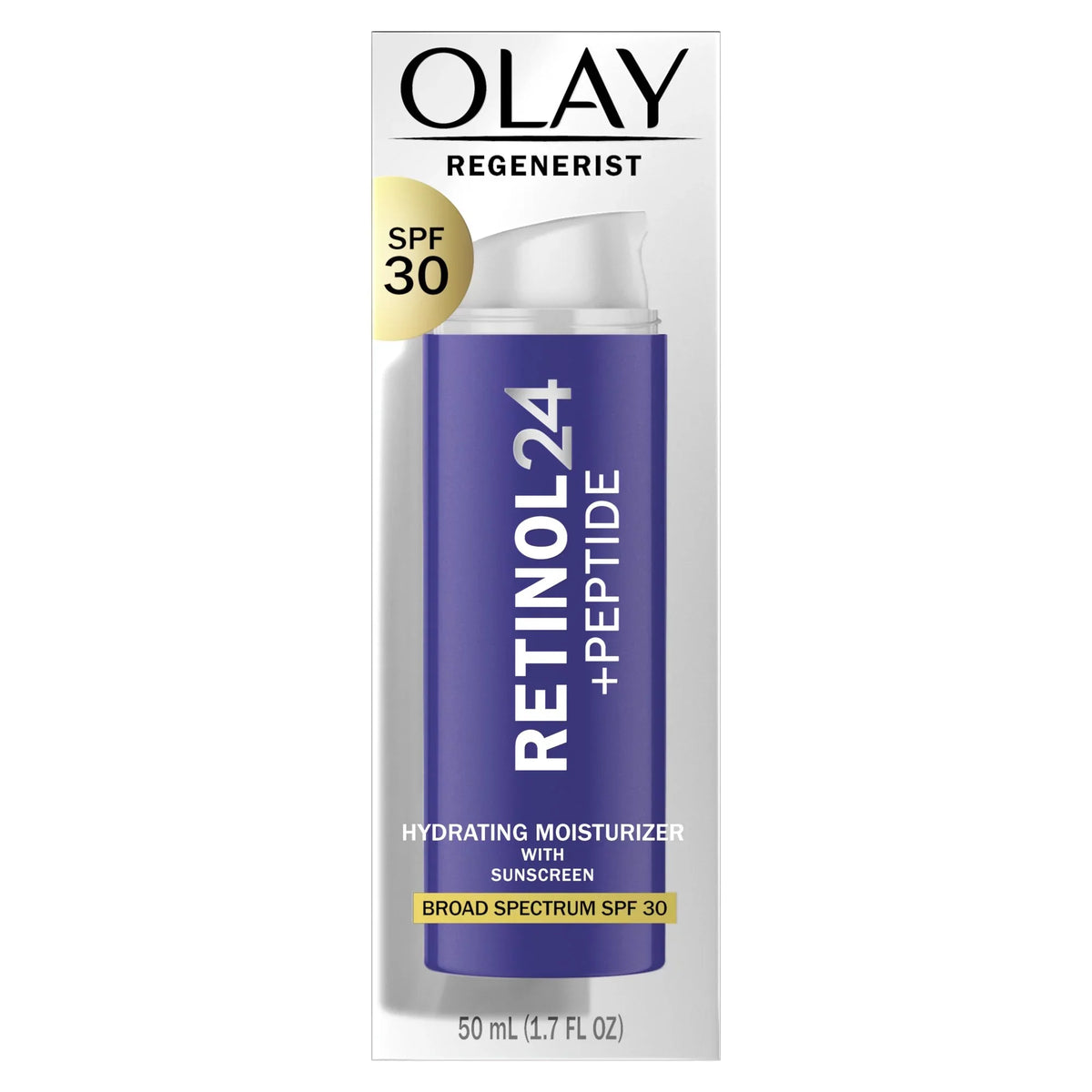 SPF oz Retinol with Regenerist 1.7 + 24 Moisturizer Olay Peptide Sunscreen *EN 30 Hydrating