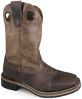 US Smoky Boot Boys' Waylon 5 D(M) Toe Brown Mountain Square Distressed Western