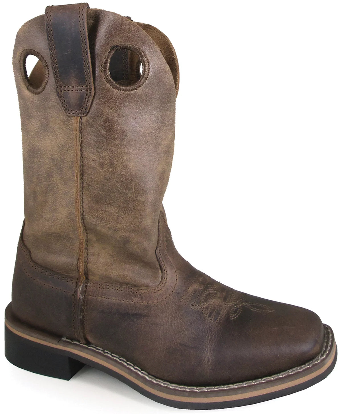 US Smoky Boot Boys' Waylon 5 D(M) Toe Brown Mountain Square Distressed Western