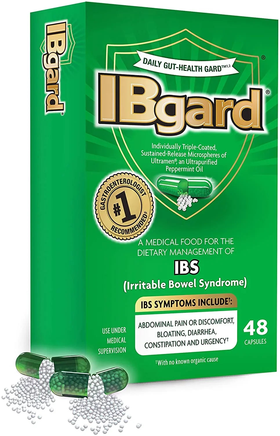 Relief Irritable 2) Syndrome (IBS) Bowel 48 of (Pack IBgard Capsules