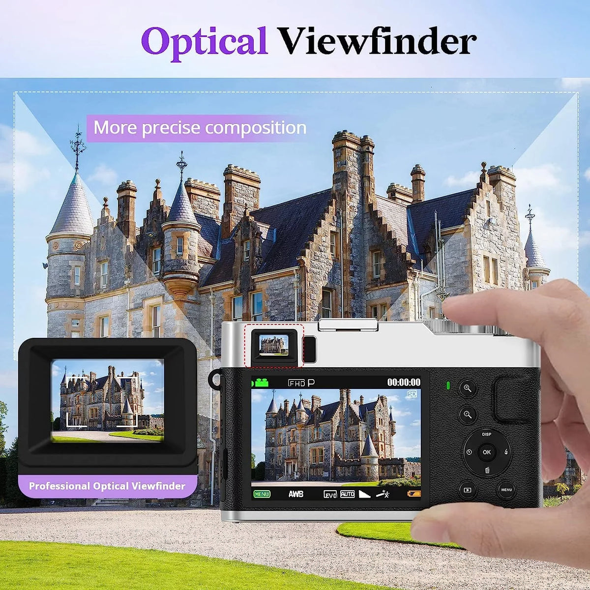 YouTube for Camera Camera with Video 4K 16X 32GB Card Autofocus for SD 4K 48MP Vlogging Photography Digital Zoom Digital Camera