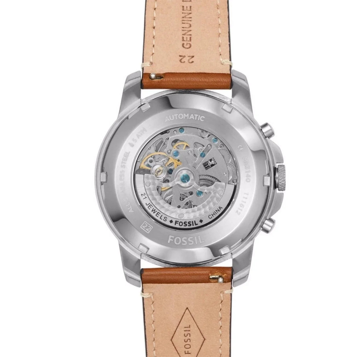 Fossil Grant Watch Silver Automatic ME3140 Dress Men's Stainless-Steel